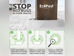 Bed Bug Interceptors 12 Pack | Bed Bug Blocker (Pro) Interceptor Traps | Insect Trap, Monitor, and Detector for Bed Legs (White) similar model 32