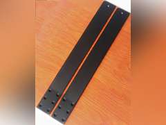 2 Pack L22 x W 2.5" 10mm Thick Hidden Countertop Support Brackets, Straight Steel Countertop Support Brackets Solid Floating Shelf Bracket for Countertops Frosted Black 22