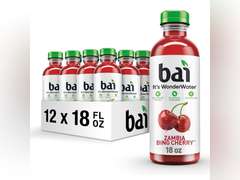 Bai Antioxidant Infused Water Beverage, Zambia Bing Cherry, with Vitamin C and No Artificial Sweeteners, 18 Fluid Ounce Bottle, 12 Pack 20