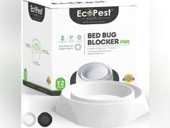 Bed Bug Interceptors 12 Pack | Bed Bug Blocker (Pro) Interceptor Traps | Insect Trap, Monitor, and Detector for Bed Legs (White) similar model 32