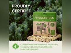 Inflame Fire Starters 130 pcs Fire Starters for Campfires, Grill, BBQ, Fireplace, Woodstove - Charcoal Starter - Waterproof, Weather-Resistant - Natural Wood Fireplace Starters 30