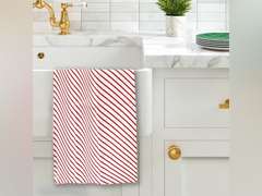Christmas Striped Kitchen Towel Red - Wondershop (6 pack) 18