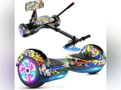 CBD Scooter with Corlorful LED Lights,6.5" Wheels, Dual 300W Motor Scooter for Kids Girls Boys Adults, All Ages 170