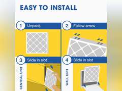 Aerostar 20x20x1 MERV 8 - 6 Count - High Efficiency Pleated HVAC, Furnace & Air Conditioner Filters - Removes Dust, Lint, Mold & Allergy-Causing Pollen 29