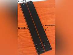 2 Pack L22 x W 2.5" 10mm Thick Hidden Countertop Support Brackets, Straight Steel Countertop Support Brackets Solid Floating Shelf Bracket for Countertops Frosted Black 22