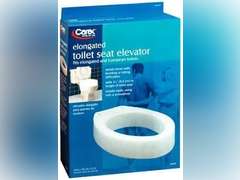 Carex Elongated Toilet Seat Elevator B306-00 Elong White 41