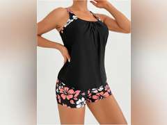 SOLY HUX Women's Tankini Swimsuits 2 Piece Floral Swim Tank Top with Shorts Bathing Suits Summer Beachwear size xl 29