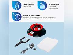 POOL BLASTER Leaf Vac Recharge Cordless Rechargeable Pool Leaf Vacuum & Skimmer, Swimming Pool Leaf Catcher with Heavy Duty Mesh Bag, for Inground and Above Ground Pools, by Water Tech 180
