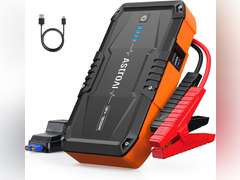 AstroAI S8 Car Battery Jump Starter, 1500A Peak Car Jumper Starter Battery Pack for Up to 6.0L Gas & 3.0L Diesel Engines, 12V Portable Jump Box with 3 Modes Flashlight and Jumper Cable (Orange) 42