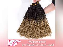 Water Wave Bulk Curly Crochet Hair Extensions Ombre Synthetic Braiding Hair Bulk Bohemian Hair For Crochet Braids 1 22 Inch 1Pcs/Lot 26