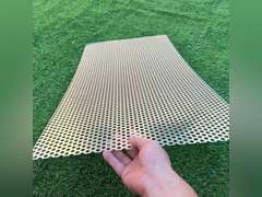 Aluminum Perforated Metal Sheets 36"x18" 16 Gauge Expanded Metal Mesh Aluminum Opening 1/3" 0.32 inch (About 8 mm) Perforated Steel Sheet Aluminum Mesh Screen Decorative Metal Mesh 95
