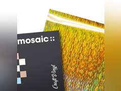 VViViD Mosaic+ Gold Brushed Holographic 1ft x 5ft Crafting Vinyl Crinkle-Free 8yr UV Finish Crafting Vinyl 10