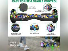CBD Scooter with Corlorful LED Lights,6.5" Wheels, Dual 300W Motor Scooter for Kids Girls Boys Adults, All Ages 170