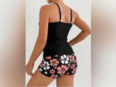 SOLY HUX Women's Tankini Swimsuits 2 Piece Floral Swim Tank Top with Shorts Bathing Suits Summer Beachwear size xl 29