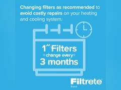 Filtrete 24x24x1 Air Filter, MPR 300, MERV 5, Clean Living Basic Dust 3-Month Pleated 1-Inch Air Filters, 6 Filters 40