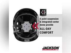 Jackson Safety CH400V Climbing-Style Hard Hat - Vented Construction Helmet with Chin Strap & Cup - ANSI Z89.1 & OSHA Compliant - (Multiple Colors) 34
