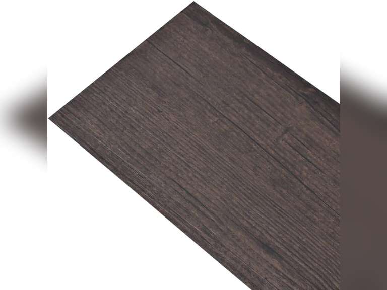 vidaXL Self-Adhesive PVC Flooring Planks- The Dark Brown, Waterproof, Antistatic, and Flame Retardant Floor Covering Mimicking Natural Wood Patterns and Textures (damage package) 115
