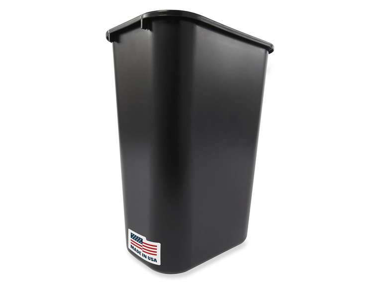 (2pack)Rubbermaid Commercial Products Waste Basket Large 39 Litre Black FG295700BLA 48