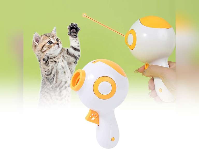 Pet Treat Snack Dispenser Toy, Pet Treat Launcher, Interactive Dog Food Catapult, Handheld Pet Feeding Interactive Toys for Dog Cat Exercise Training and Home Indoor & Outdoor Play (Yellow) 13