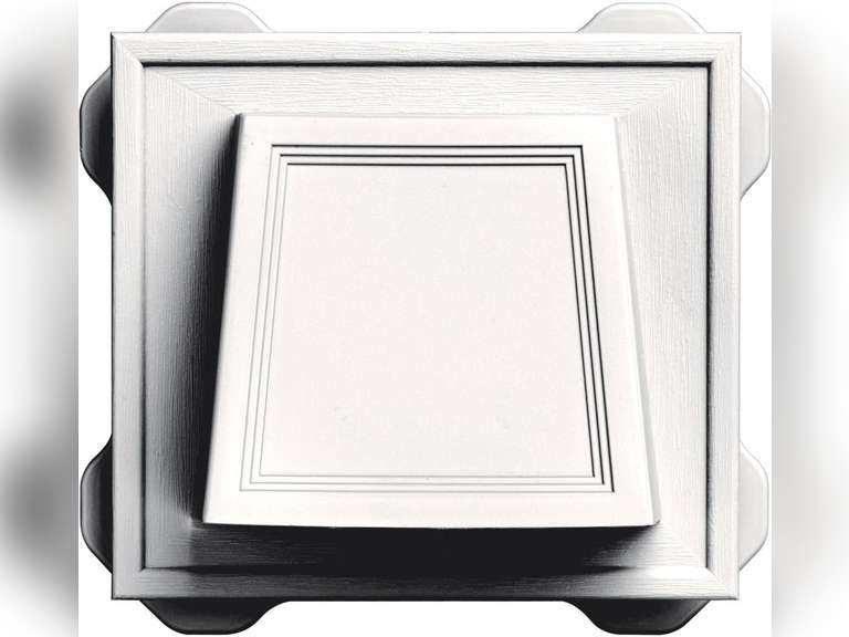 Builders Edge 140116774117 4" Hooded Dryer Vent 117, Bright White 20
