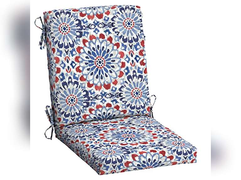Arden Outdoor Dining Chair Cushion, 20 in x 20 in, Weather-Proof, Rain-Proof, Fade Resistant Patio Cushion for Patio, Dining, or Rocking Chairs 20 x 20, Clark Blue 32