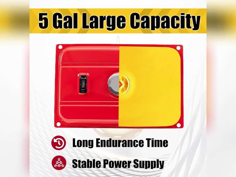 Universal 5 Gallon Gas Tank for Generator, Generator Fuel Tank, Unscrew the tank cap to get all of the accessories 20