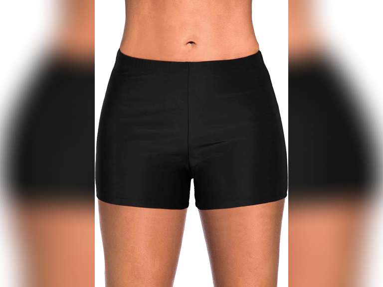 Yonique Womens Swim Shorts Solid Tankini Bottoms Swimsuit Bottoms(Available in Plus)size XL 18