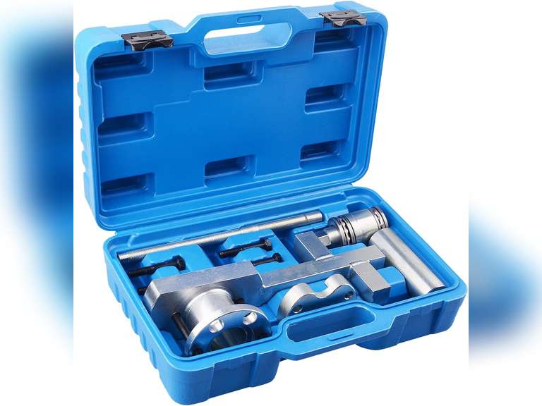 Crankshaft Pulley Puller Set, Crankshaft Damper Pully Removal Install Tool Compatible with Jaguar Land Rover 3.0lt (V6) 5.0lt (V8) 89