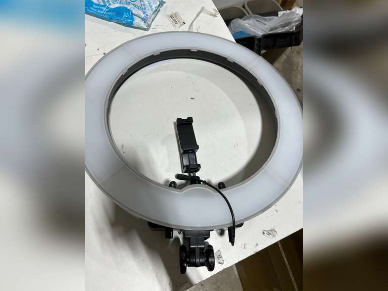 Neewer 18-Inch Ring Light, 55W Dimmable 5500K Light with 240 LEDs Color Filter, Soft Tube and Carrying Bag for YouTube, TikTok, Selfies and Photography, Compatible with Camera and Smartphones 82
