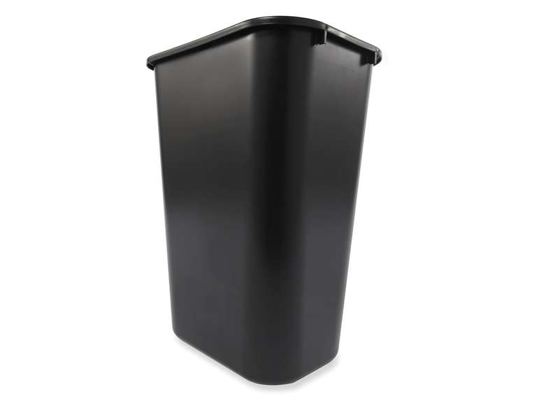 (2pack)Rubbermaid Commercial Products Waste Basket Large 39 Litre Black FG295700BLA 48