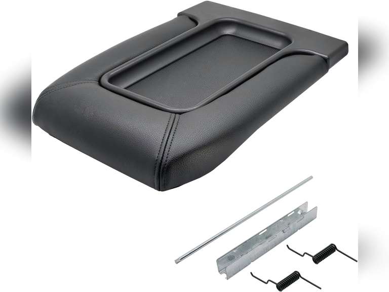 NHILES Center Console Lid Replacement Kit for 1999 2000 2001 2002 2003 2004 2005 2006 2007 Silverado/Avalanche/Suburban/Sierra/Yukon Replaces Number 19127364, 19127365, 19127366 (Black) 31