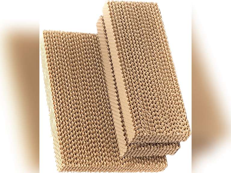 Hessaire Replacement Evaporative Cooler Pads - Swamp Cooler Replacement Pads Corrugated Build - Low Odor Xel50 Media Evaporative Cooling Pad for 1300 CFM Cooler Fan - 3 Panels, 21.75 x 10 & 18 42