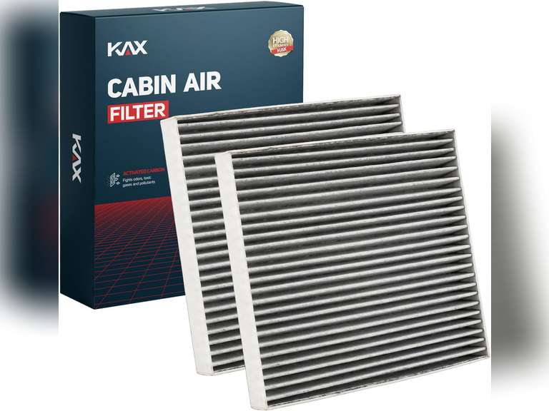 KAX Cabin Air Filter,CF11671 Replacement for RAM 1500 2016-2019, Ram 2500 2016-2022, Mazda CX-7 2007-2012, 3500 2018-2022,Wagoneer, w/Activated Carbon Passenger Compartment Air Filter, 2Pcs 17