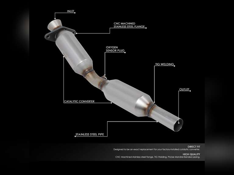 DNA MOTORING Factory Style Catalytic Converter Exhaust Compatible with 03-08 Corolla/Matrix/Vibe 1.8L Engine Models, OEM-CONV-028 97