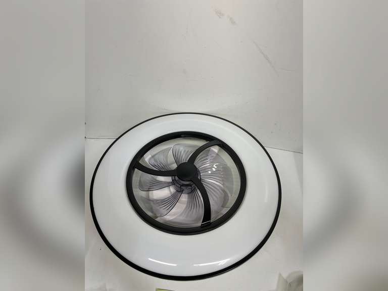 Low Profile Ceiling Fans with Lights, 22 Caged Modern Flush Mount Ceiling Fan with LED Light, Housing Finish Black, RGB Back Light (similar model) see pictures 160