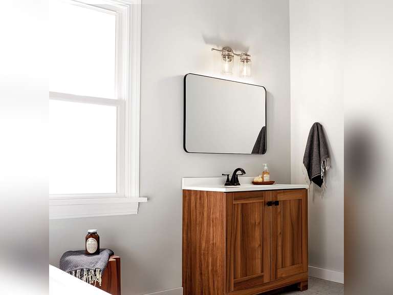 Kichler 45688NI Brinley Vanity, 2-Light 150 Total Watts, Brushed Nickel 207