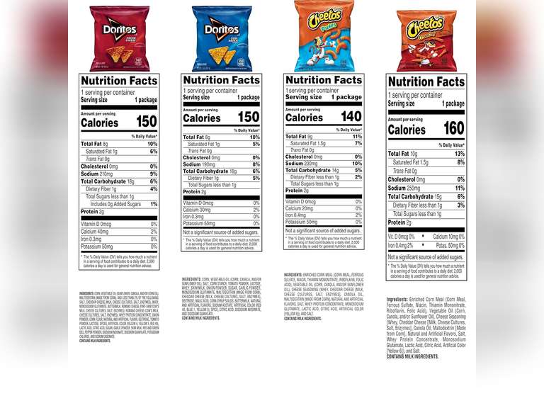 Frito Lay Doritos & Cheetos Mix Variety Pack, (Pack of 40) Best By 5 nov 2024 22