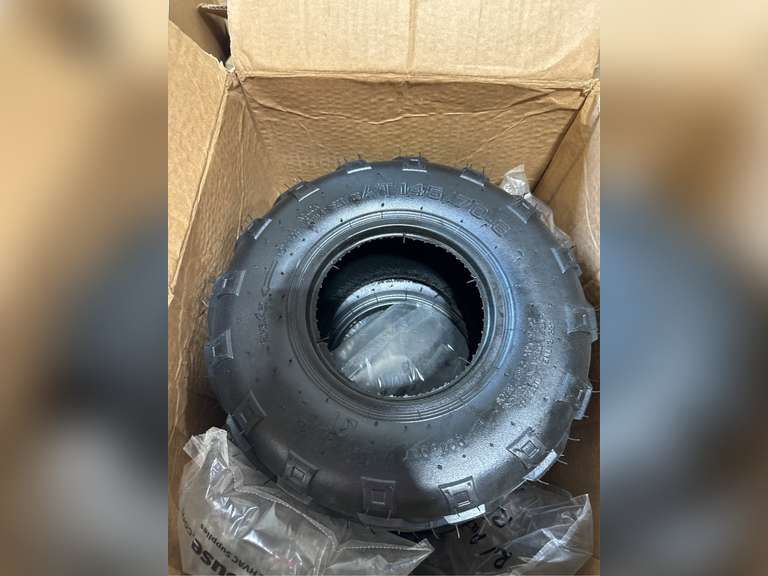 HIAORS 145/70-6 145x70x6 Tire Tubeless Compatible with Coleman CC100X CT100u Baja Dirt Bug Doodle Bug DB30 Motovox MBX10 MBX11 MBX12 Monster Moto MMB80 Mini Bike Kazuma 110cc ATV Quad Go Kart (2 Pack) 55