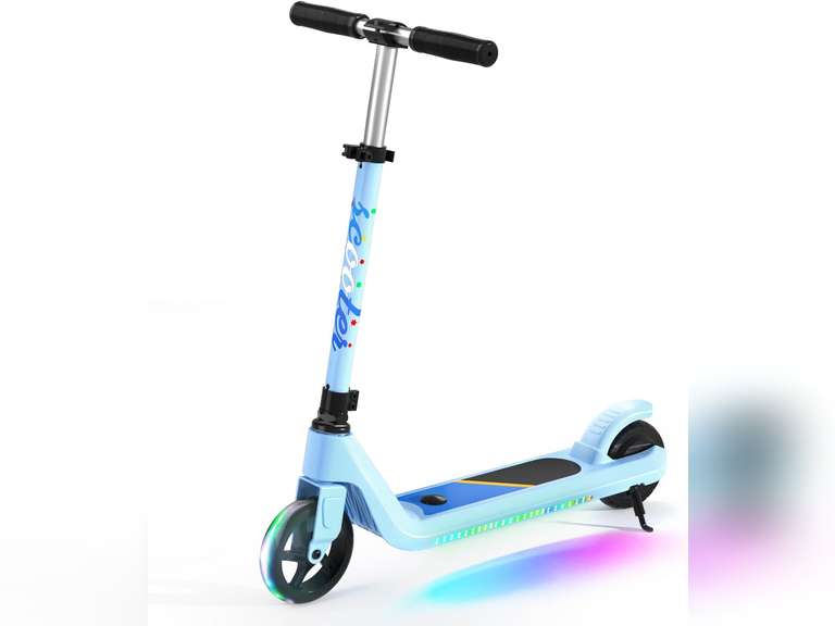Electric Scooter for Kids Age of 6-10, Kick-Start Boost Kids Scooter with Adjustable Speed and Height, Kids Scooter with Flash Wheel & Deck Lights 96