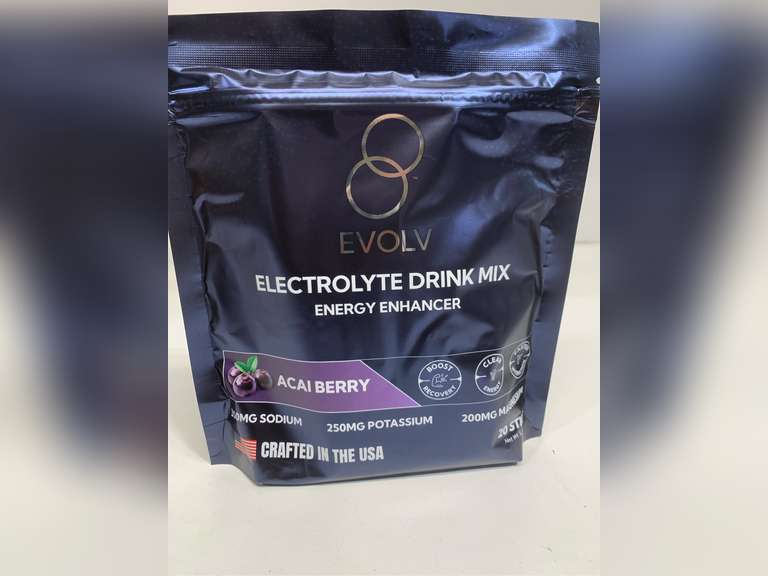 EVOLV Electrolytes Powder Packets Electrolyte Packets with Palatinose, Instant Hydration Drink for Recovery, Non-GMO Hydration Sticks for On-The-Go Use (Pack of 20) 40