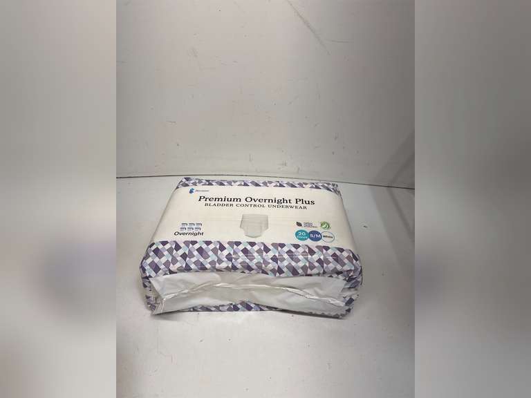 Because Premium Overnight Plus Incontinence Underwear - White, S/M, 20 Ct 26