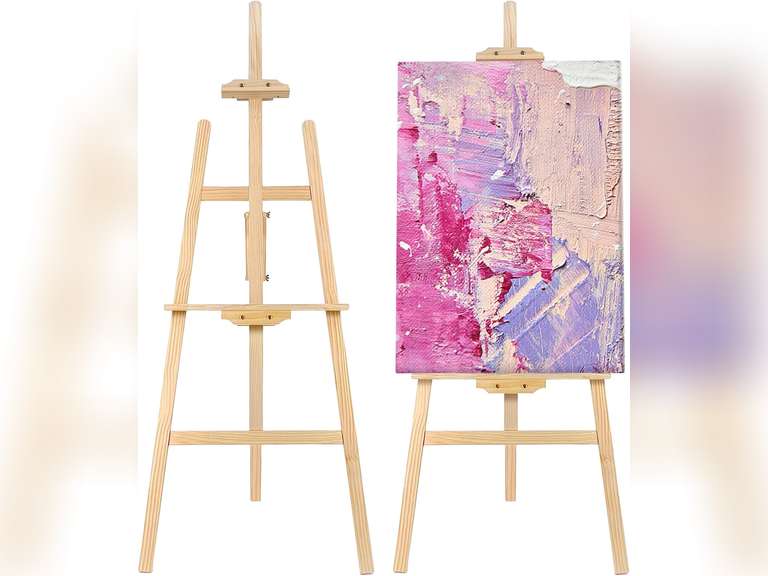 Adjustable Wooden Painting Easel, Art Easel Stand Hold up to 48', Painting Canvas for Wedding Sign and Poster, Drawing for Adults, Begginners and Students 36