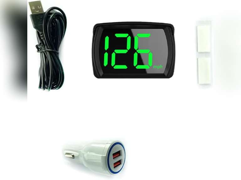 Shkalacar Car HUD Headup Display KM/H MPH GPS Digital Speedometer with LED Large Font Display for Car Truck SUV Motorcycle 18