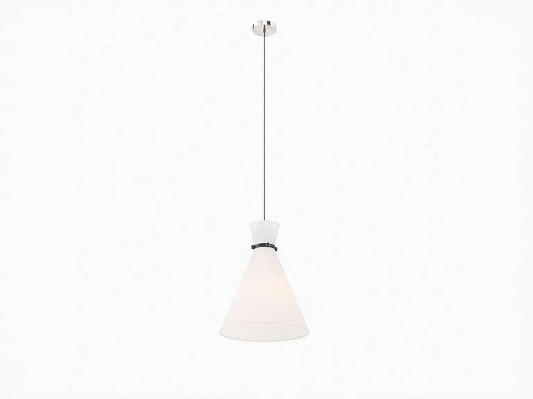 Modway Starlight 1-Light Pendant Light in White Polished Nickel 83
