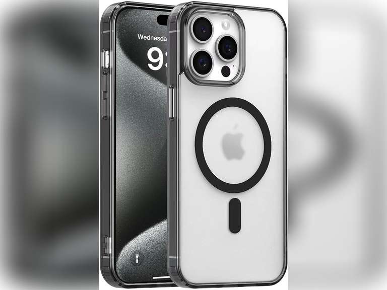 Magnetic Case for iPhone 12 Pro Max Compatible with MagSafe & MIL-Grade Protection Not Yellowing Scratch-Resistant Translucent Matte Slim Phone Cover for iPhone 12 Pro Max Frosted Black 15