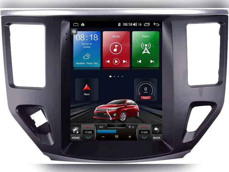 10.4 inch Car Radio for Nissan Navara Pathfinder 2012-2019 Replacement Carplay Multimedia Player GPS Navigation Stereo Touch Screen Head Unit 756