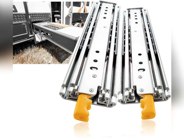 AOLISHENG Heavy Duty Drawer Slides 30 Inch with Lock Full Extension Ball Bearing Drawer Side Heavy Duty Drawer Side 420 lb Load Capacity 1 Pair 113