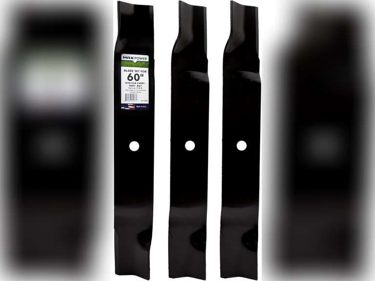 MaxPower 561554 (3) Blade Set for 60" Cut MTD, Cub Cadet, and Troy-Bilt Replaces OEM #942-04115 45