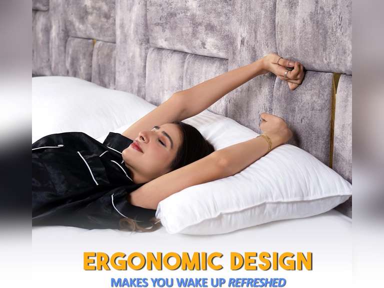 Cooling Bed Pillows for Sleeping - Queen Size Down Alternative Hotel Quality Pillows 2 Pack - Soft & Supportive for Side, Back & Stomach Sleepers 20