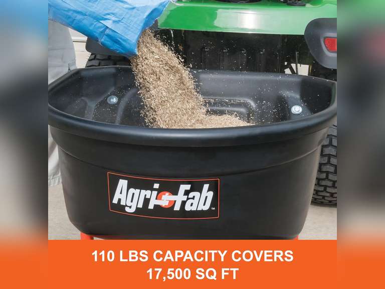 Agri-Fab Broadcast Spreader Tow Style, 110 lb Capacity, Black 138